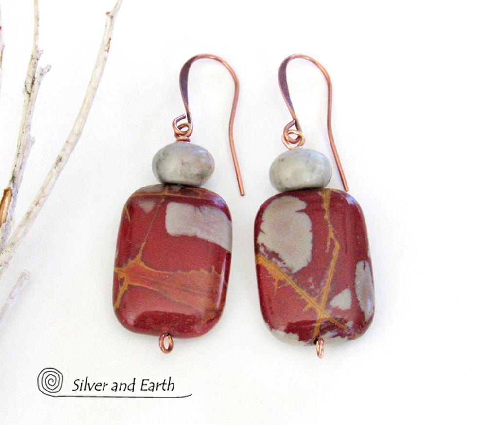 Noreena Jasper Earrings - Natural Australian Stone Jewelry