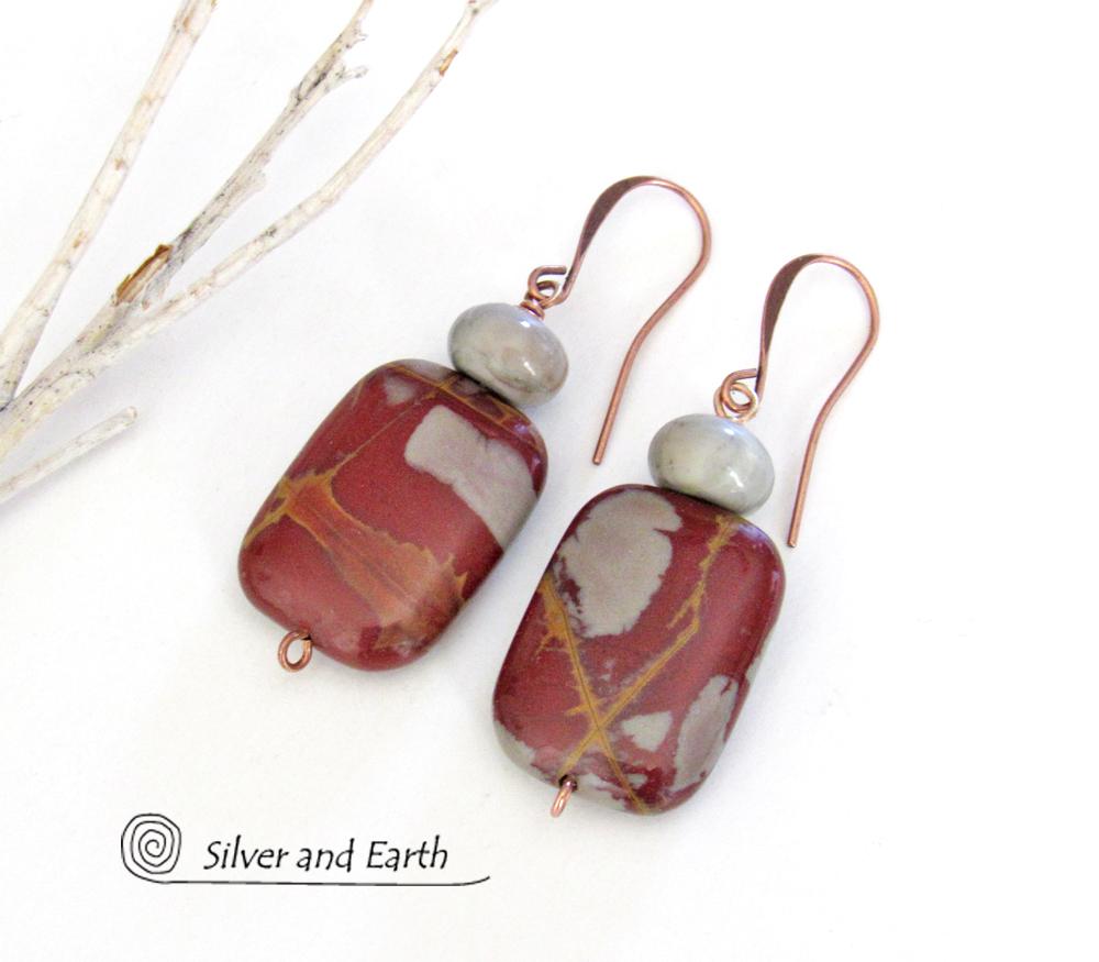 Noreena Jasper Earrings - Natural Australian Stone Jewelry