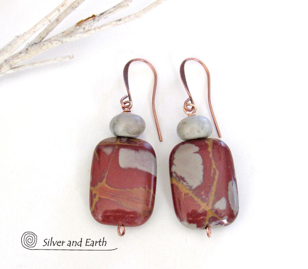Noreena Jasper Earrings - Natural Australian Stone Jewelry