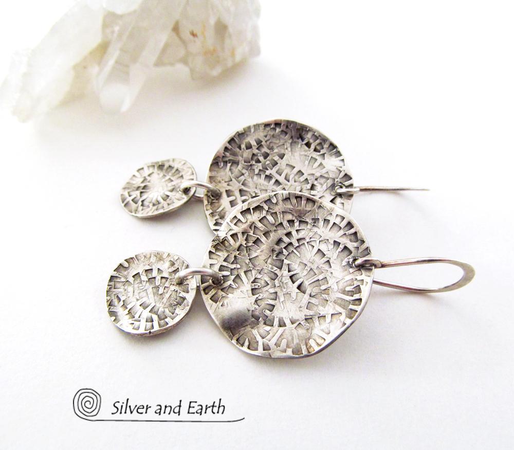 Small Sterling Silver Dangle Earrings - Modern Silver Jewelry for Everyday Wear