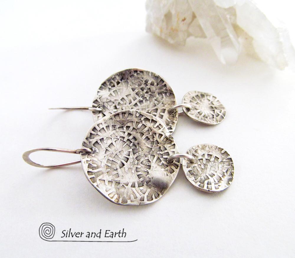 Small Sterling Silver Dangle Earrings - Modern Silver Jewelry for Everyday Wear