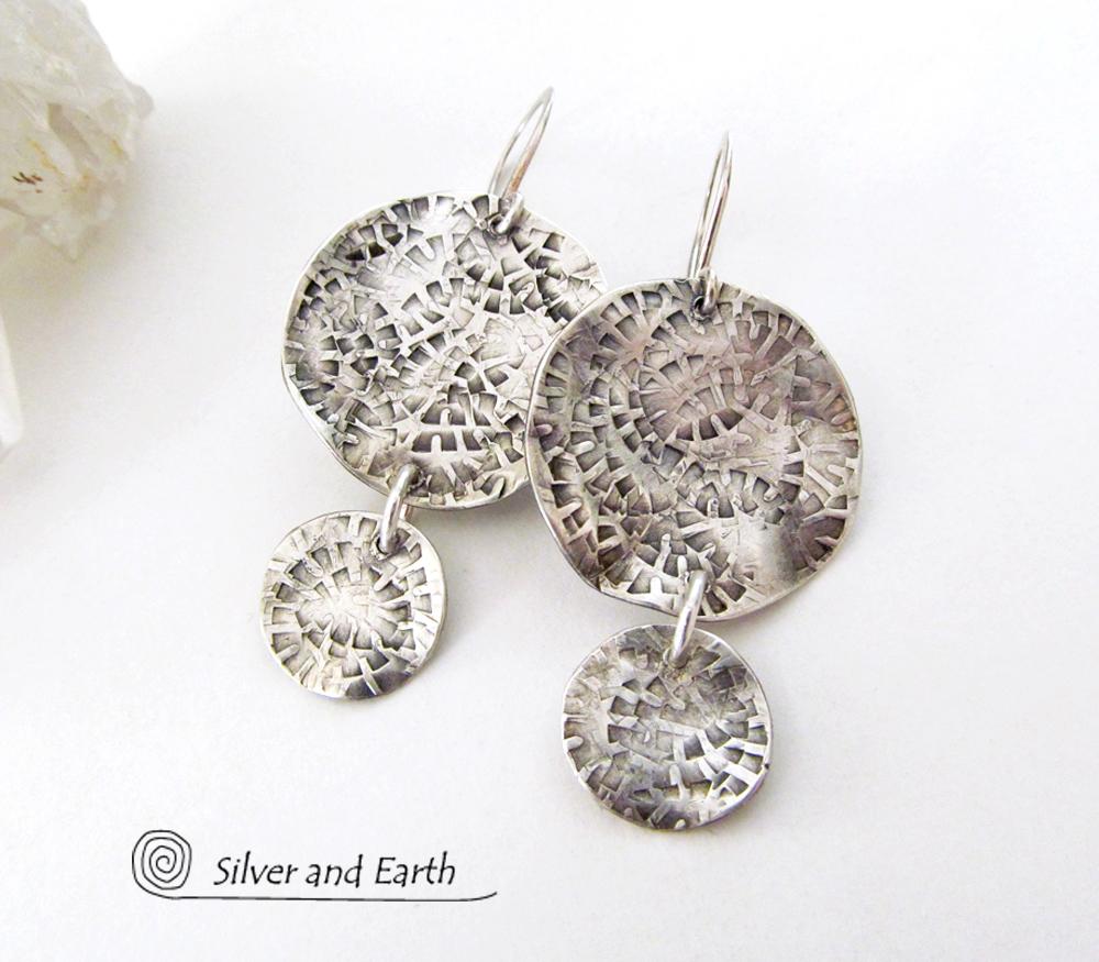 Small Sterling Silver Dangle Earrings - Modern Silver Jewelry for Everyday Wear