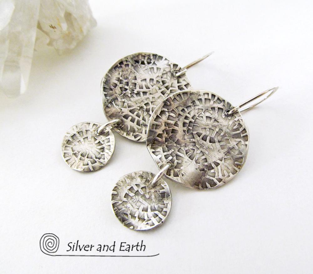 Small Sterling Silver Dangle Earrings - Modern Silver Jewelry for Everyday Wear