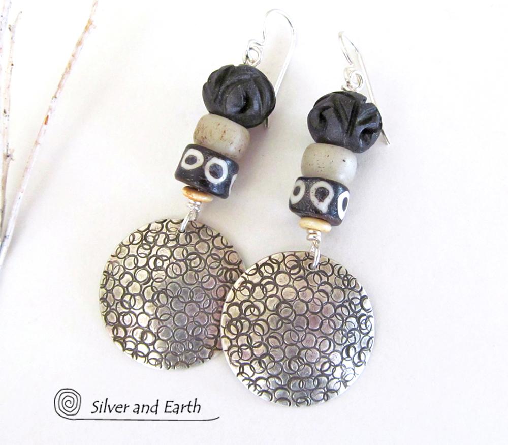 Black Circular Earrings Traditional Thread Work and Bead Work Earrings  Beaded Earrings Black Indian Ethnic Thread Work and Beaded Earrings - Etsy