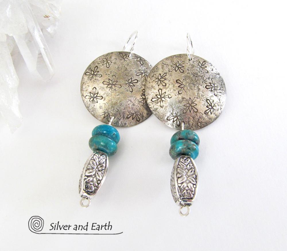Bohemian sterling discount silver earrings