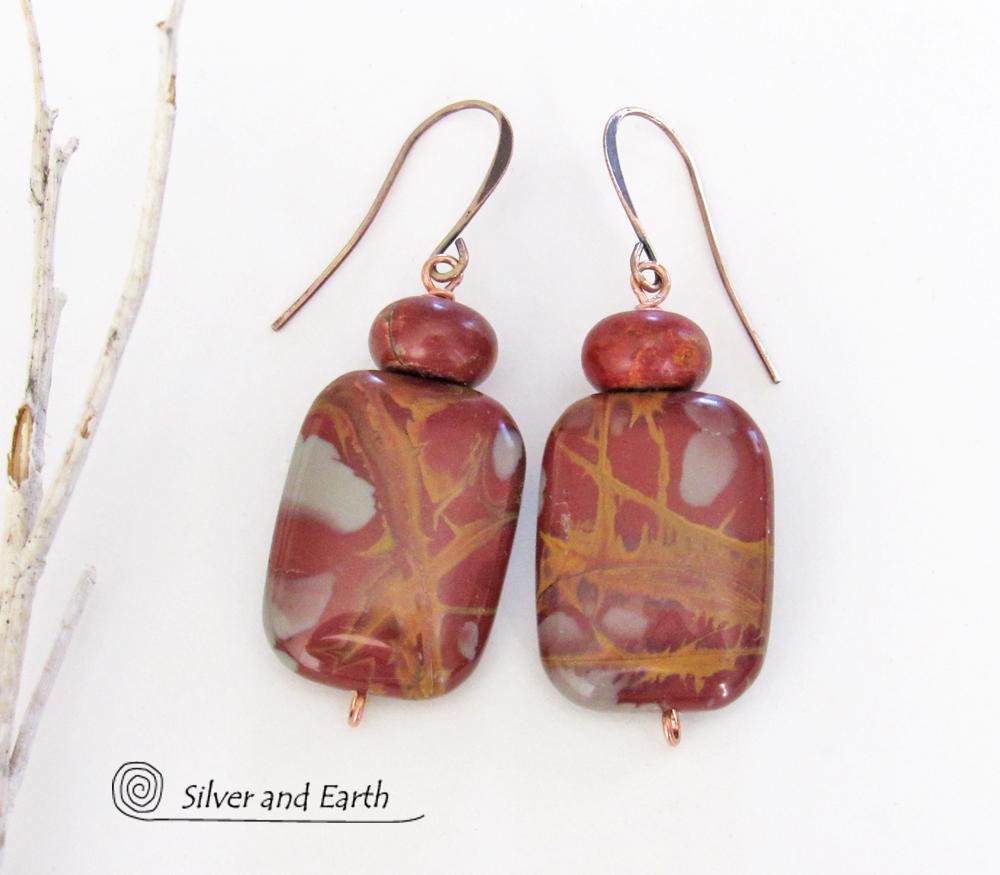 Noreena Jasper Earrings - Natural Australian Stone Jewelry