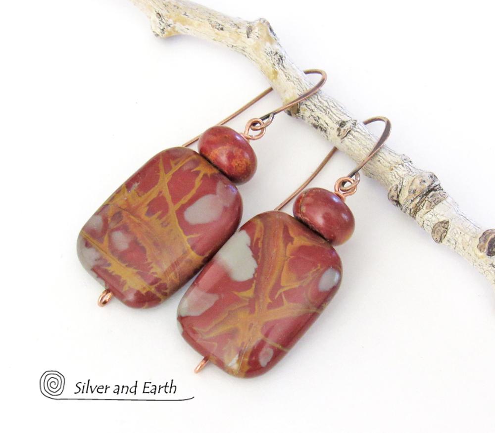 Noreena Jasper Earrings - Natural Australian Stone Jewelry