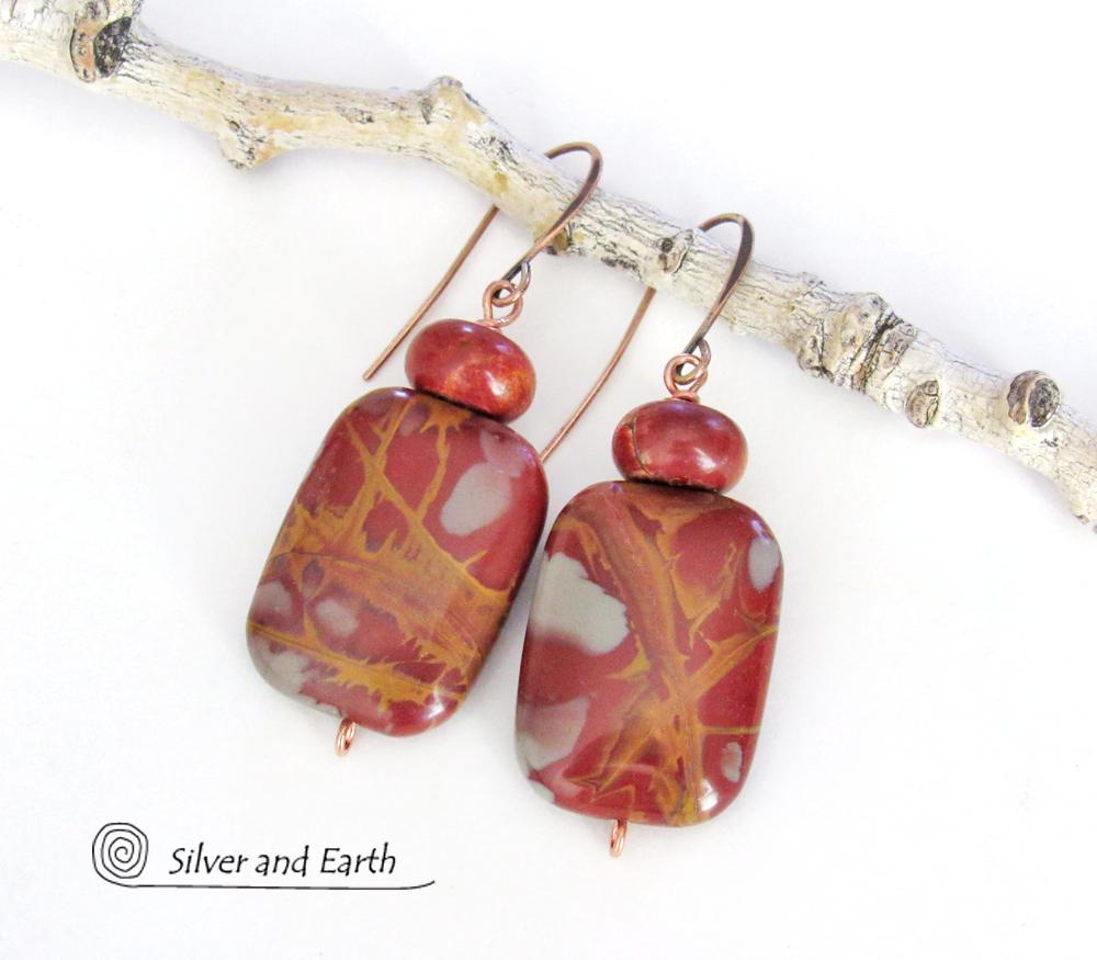 Noreena Jasper Earrings - Natural Australian Stone Jewelry