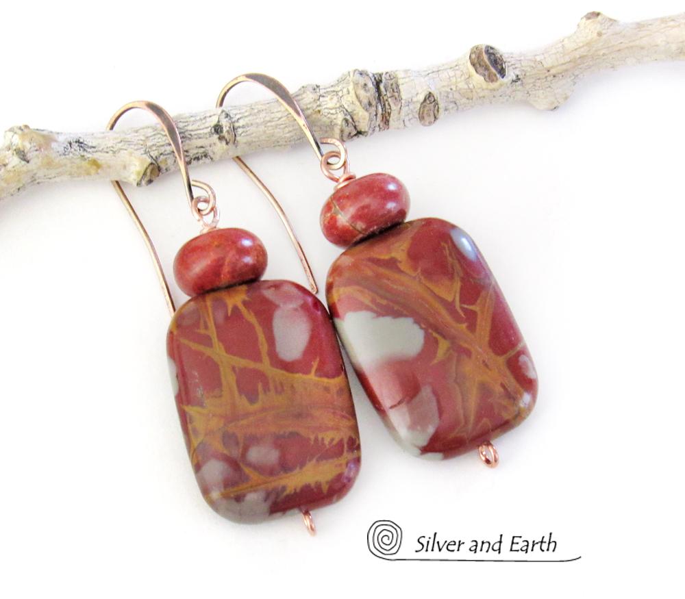 Noreena Jasper Earrings - Natural Australian Stone Jewelry