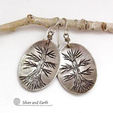 Tree of Life Sterling Silver Earrings - Earthy Nature Jewelry